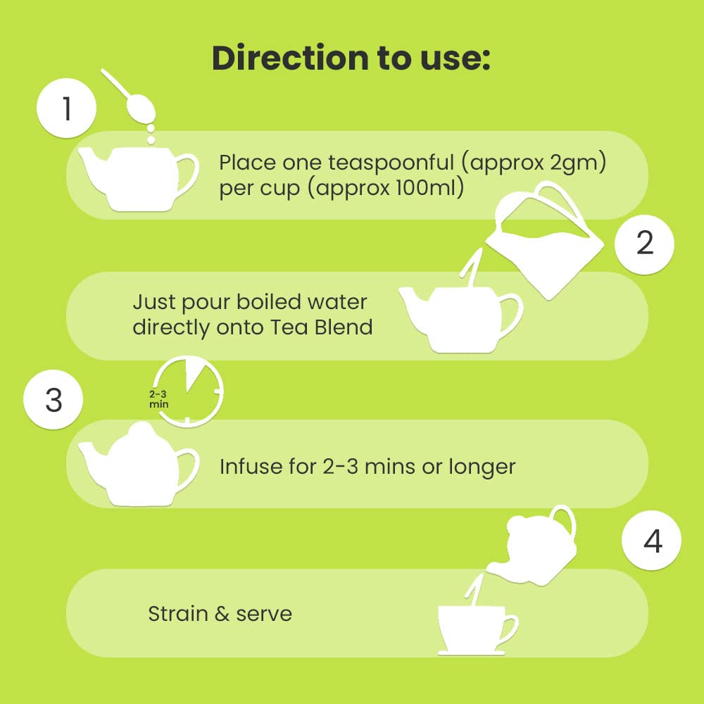 Neuwganic Tulsi Ginger Green Tea - 25 Grams